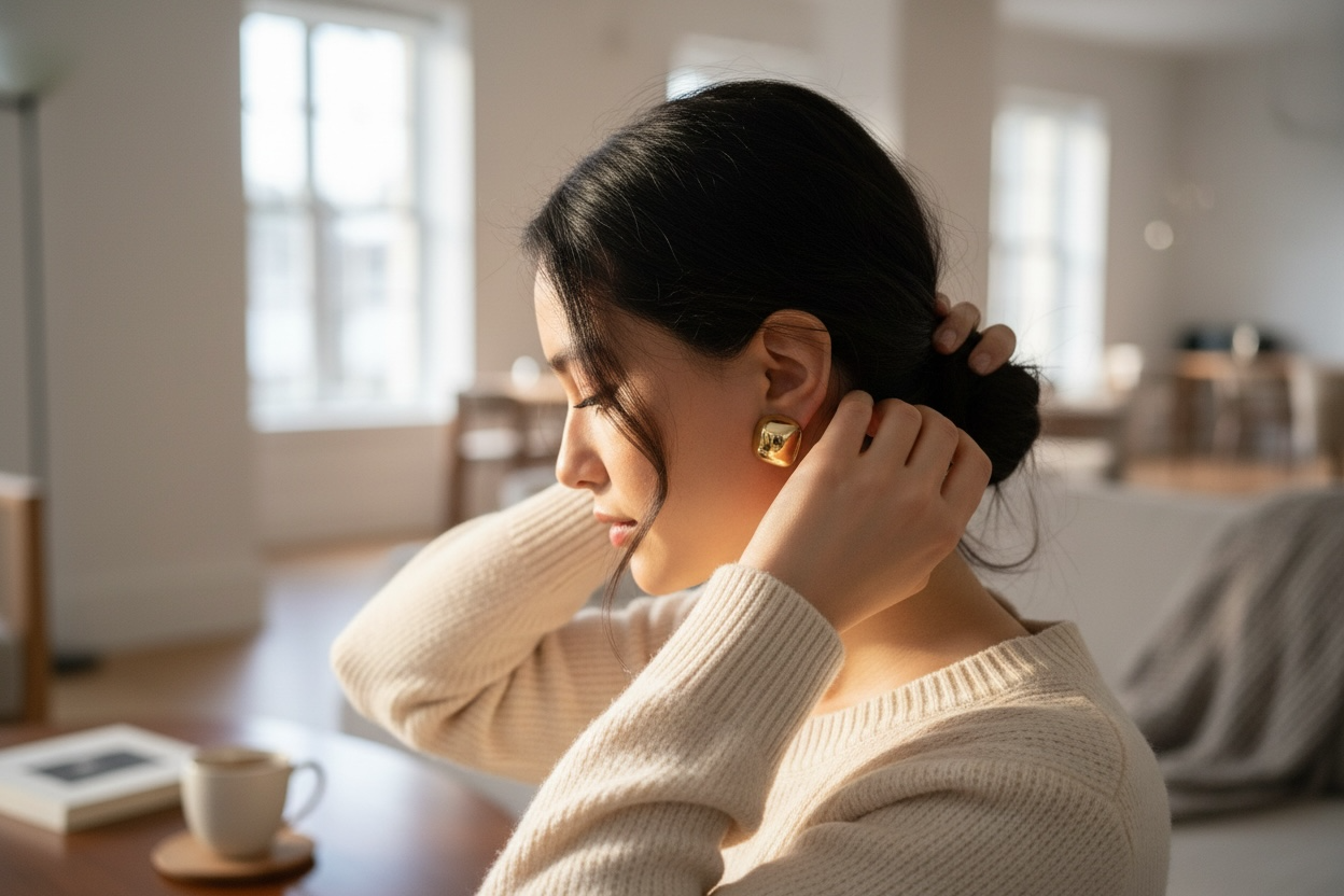 Brass Statement Earrings