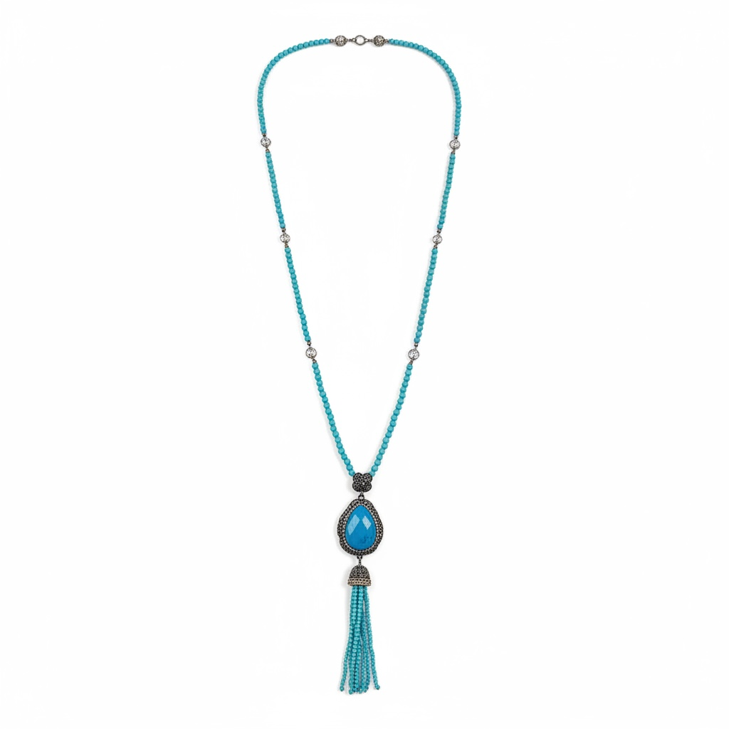 Turquoise Tassled Necklace