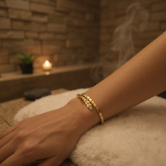 Gold Snake Bangle