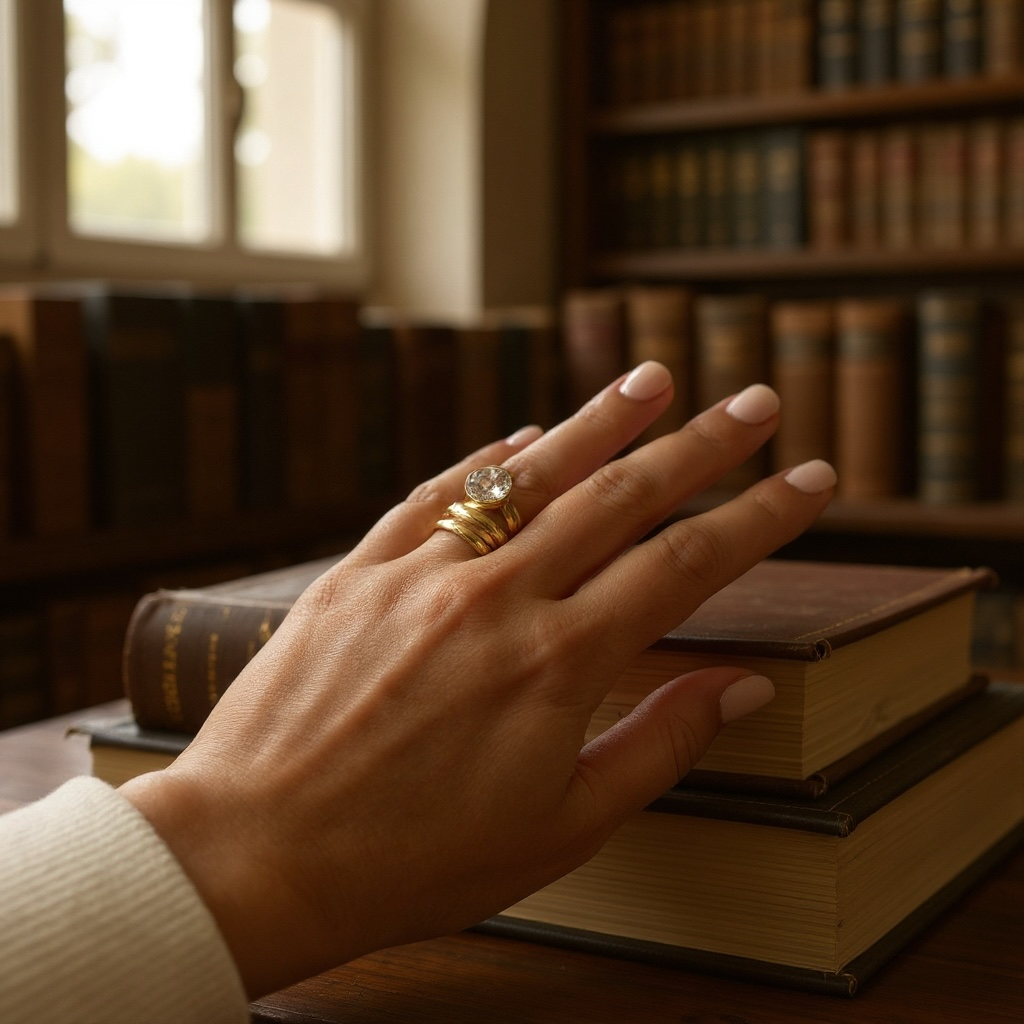 Oval Bezel pinky ring