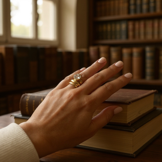 Oval Bezel pinky ring