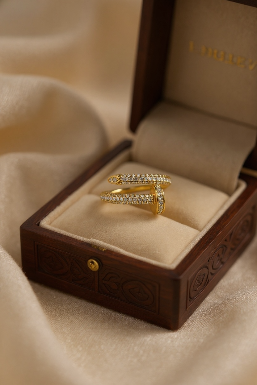 CZ Diamond Nail ring