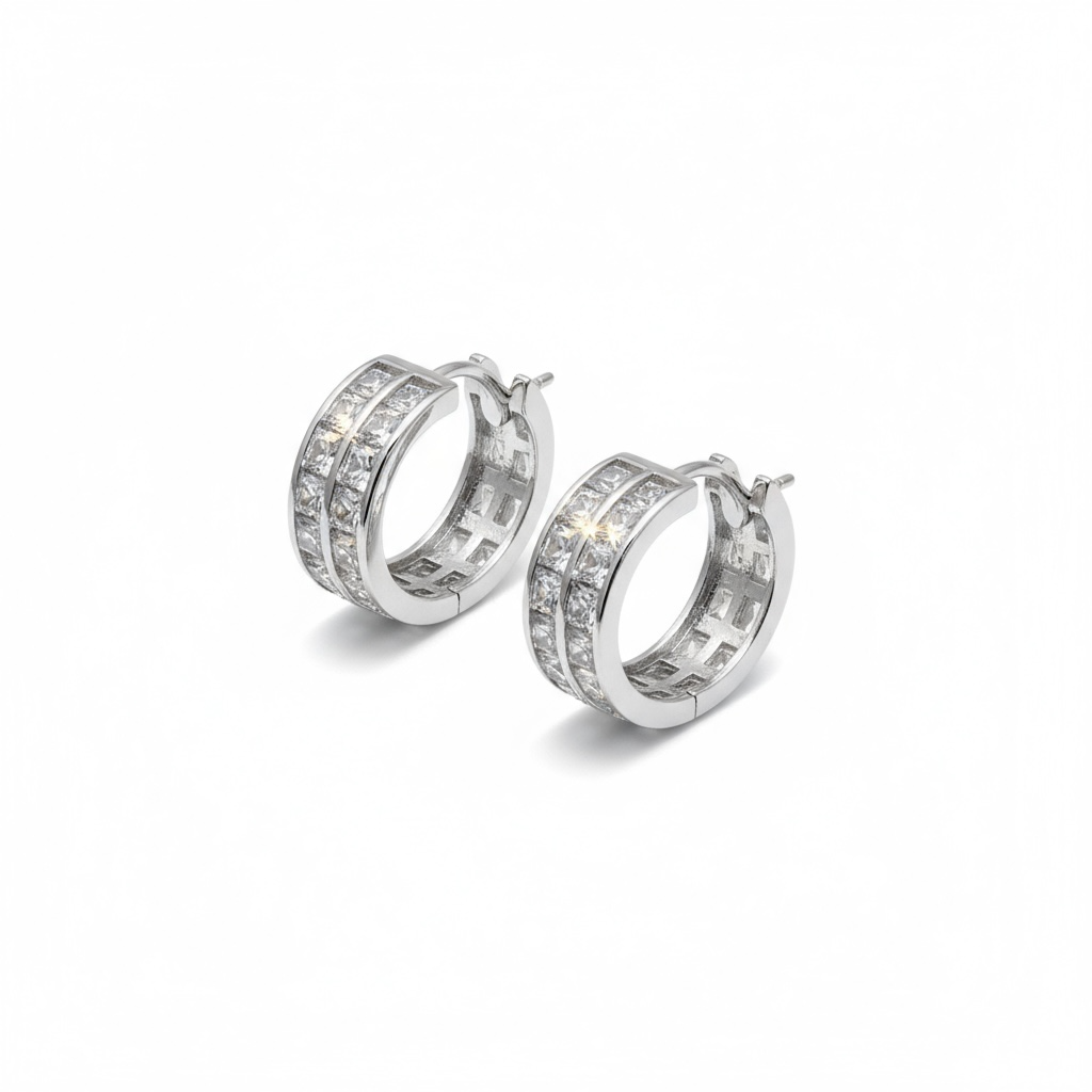 Sterling silver Huggies