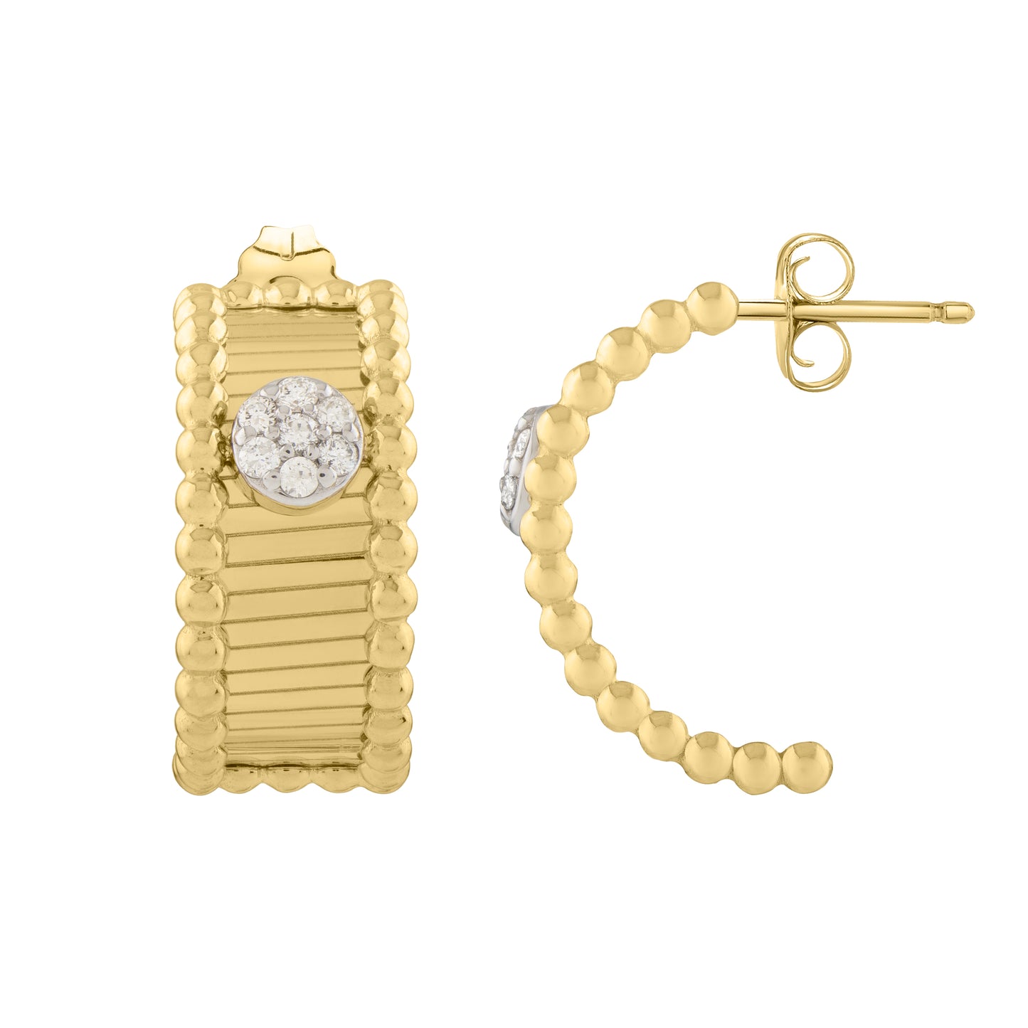 Half Moon Diamond Earring