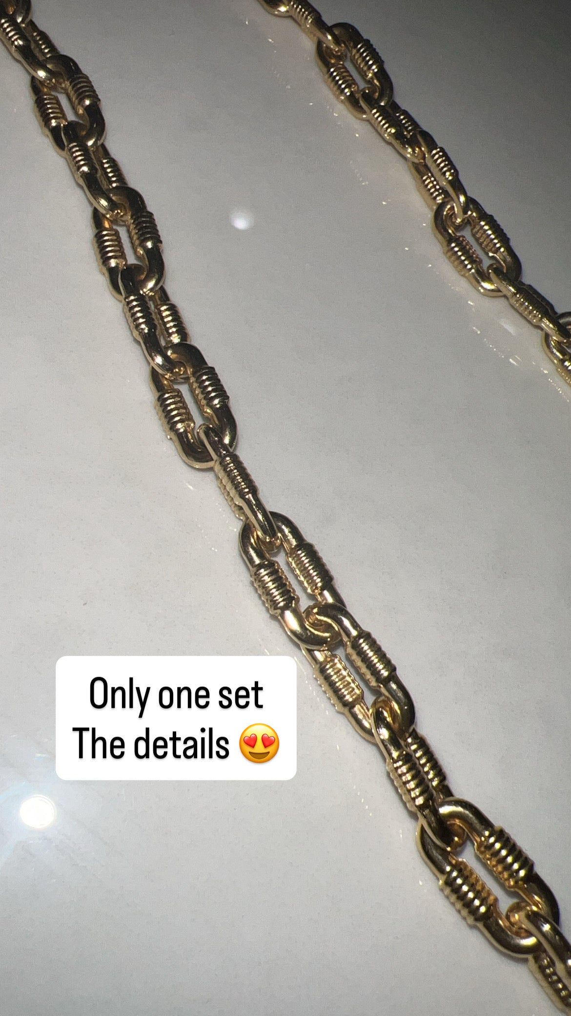 Vintage 14k gold statement necklace