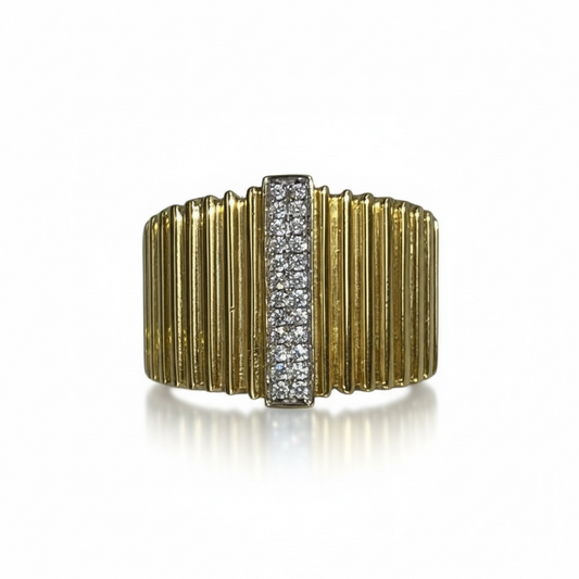 Ribbed Cocktail Ring