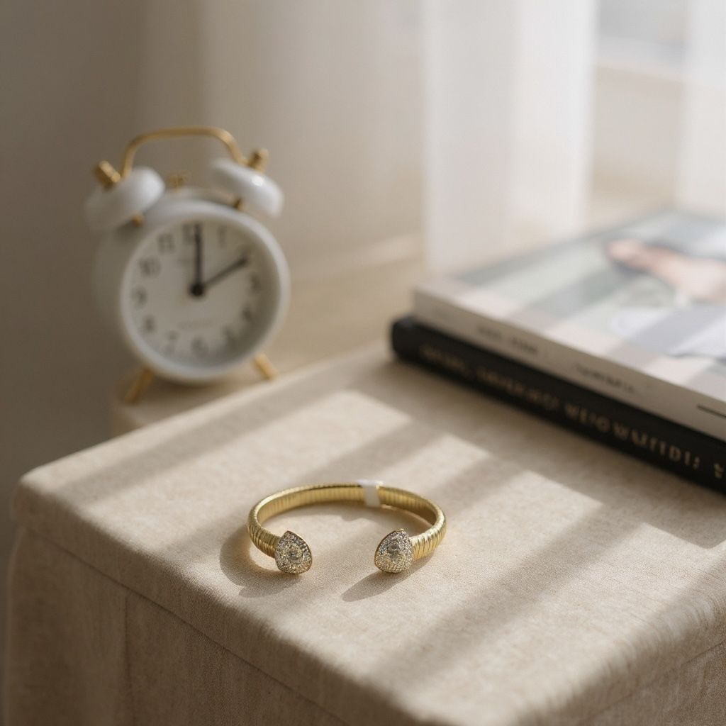 Ribbed Bangle Bracelet