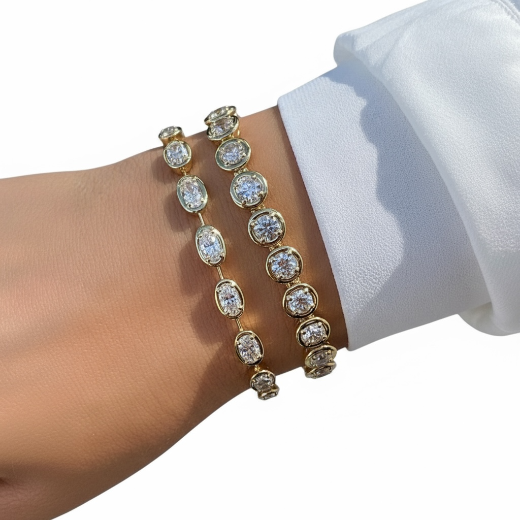 Bezel Tennis Bracelets