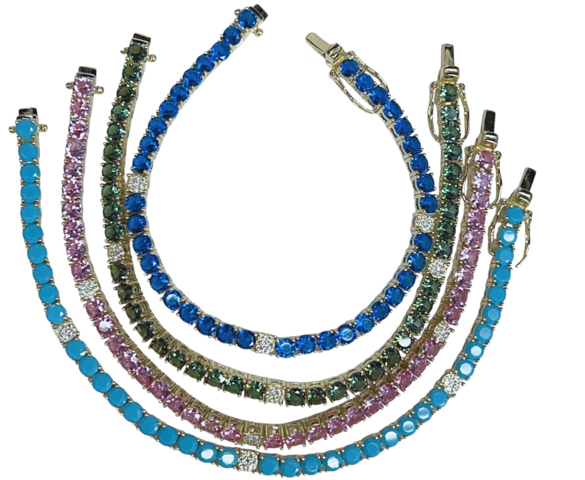 Colored CZ Bracelets