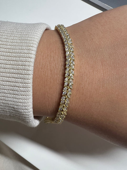 Double row tennis bracelet