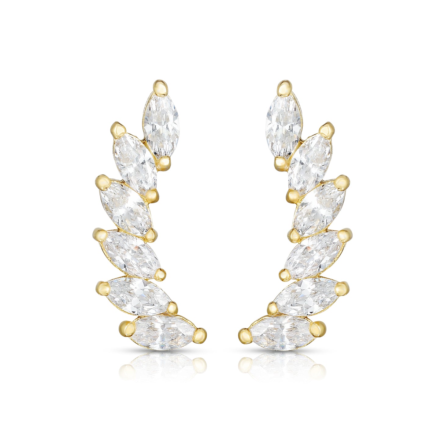 Marquise CZ Ear Climbers