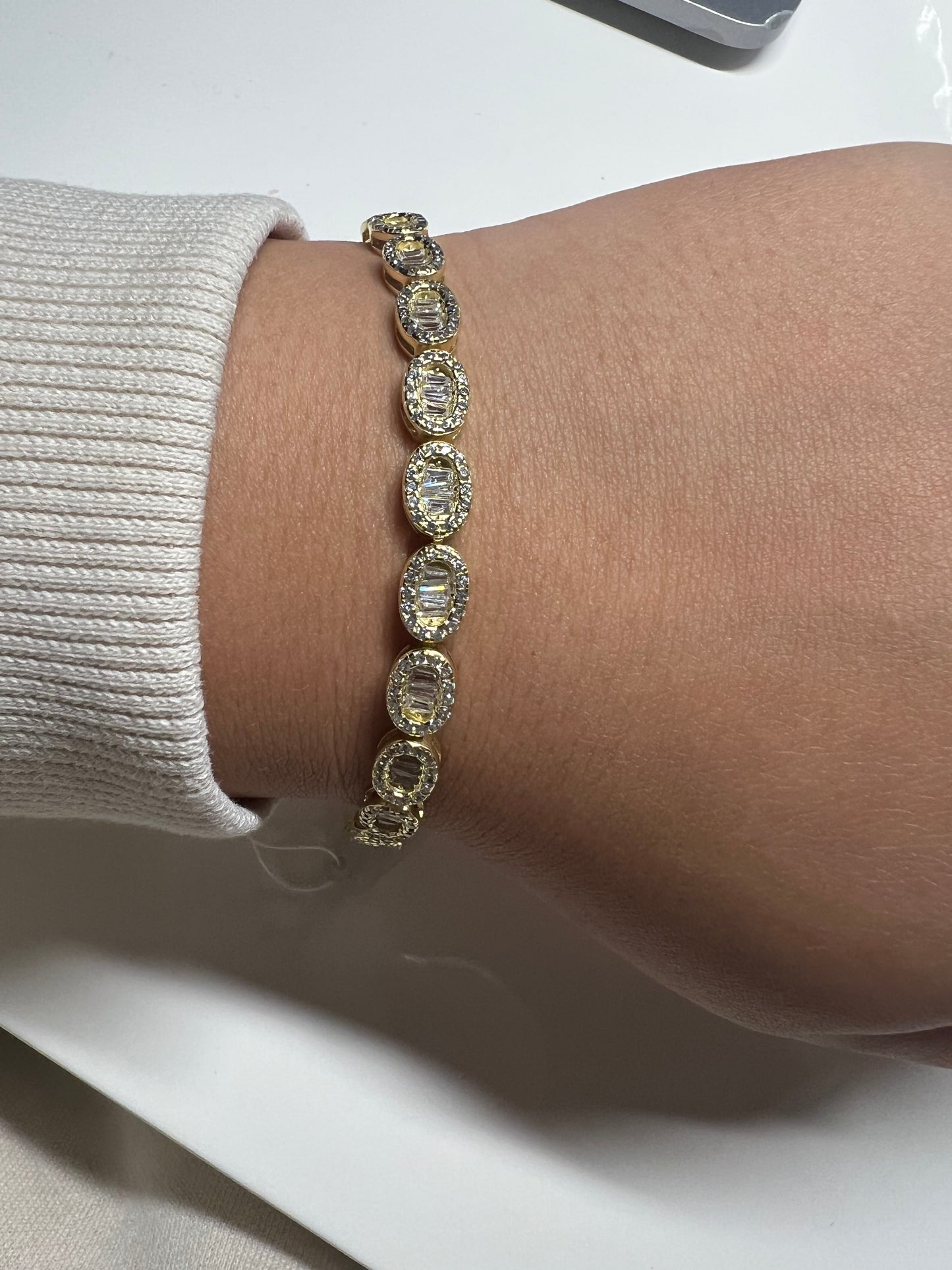 Sterling oval tennis bracelet