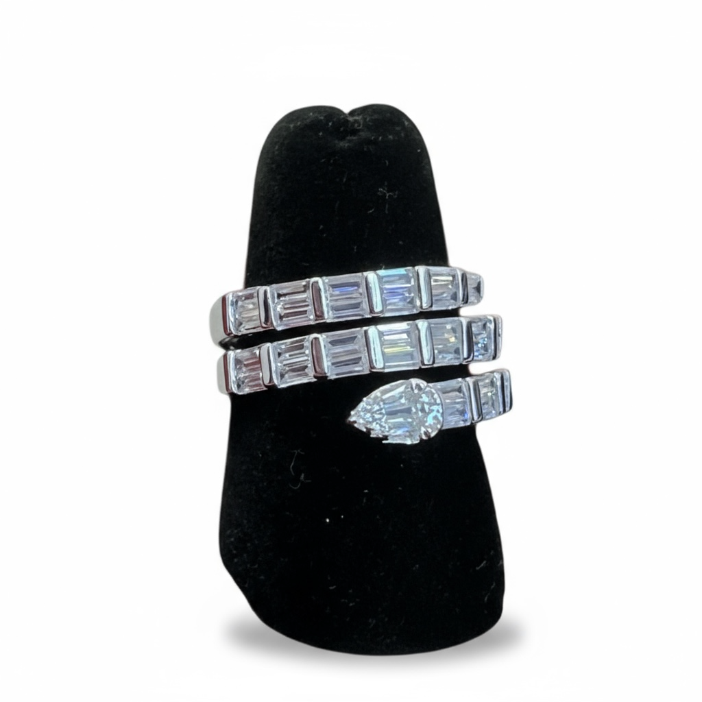 CZ Snake Ring