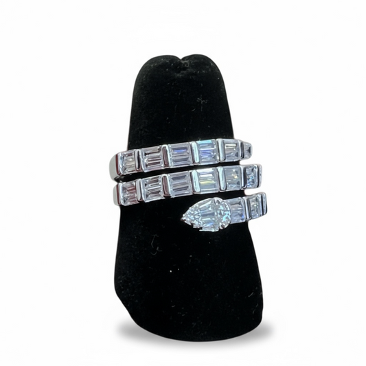 CZ Snake Ring