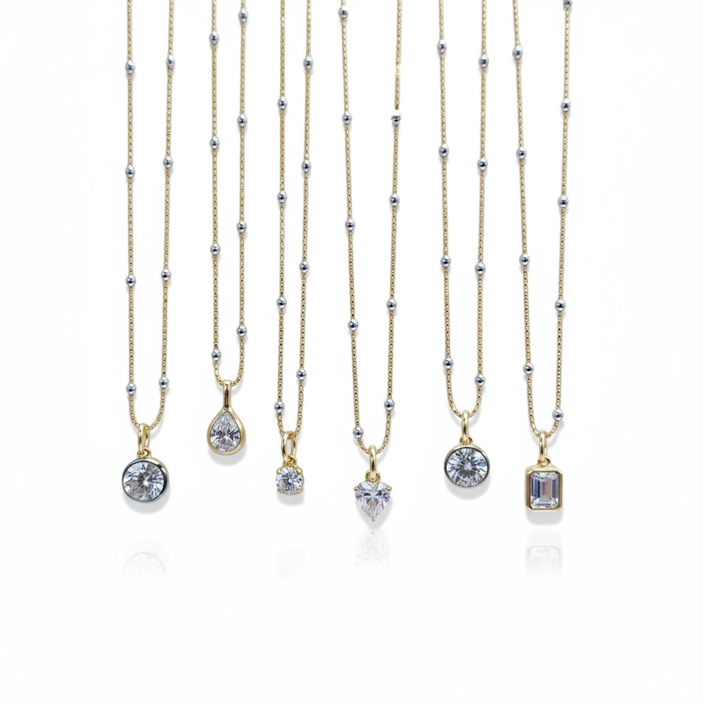 Bezel pendant necklaces