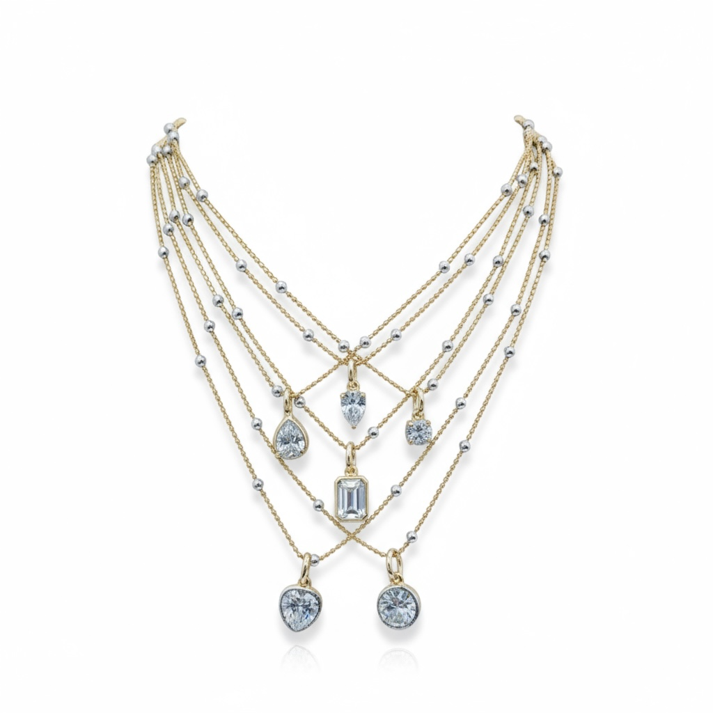 Bezel pendant necklaces