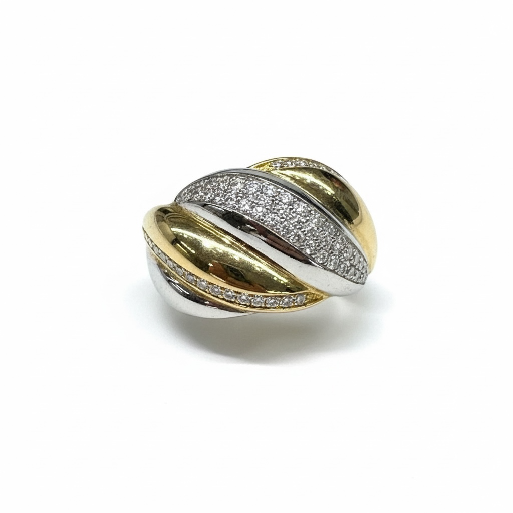 Two Tone Cocktail Ring