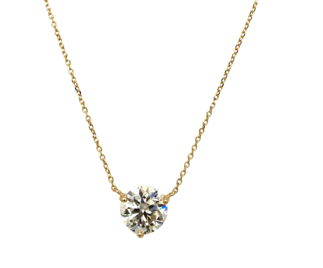 Moissanite Round Cut Chain