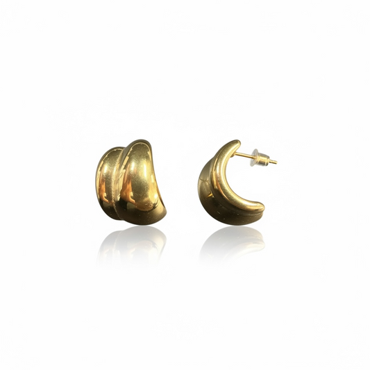C Hoop Statement Earrings