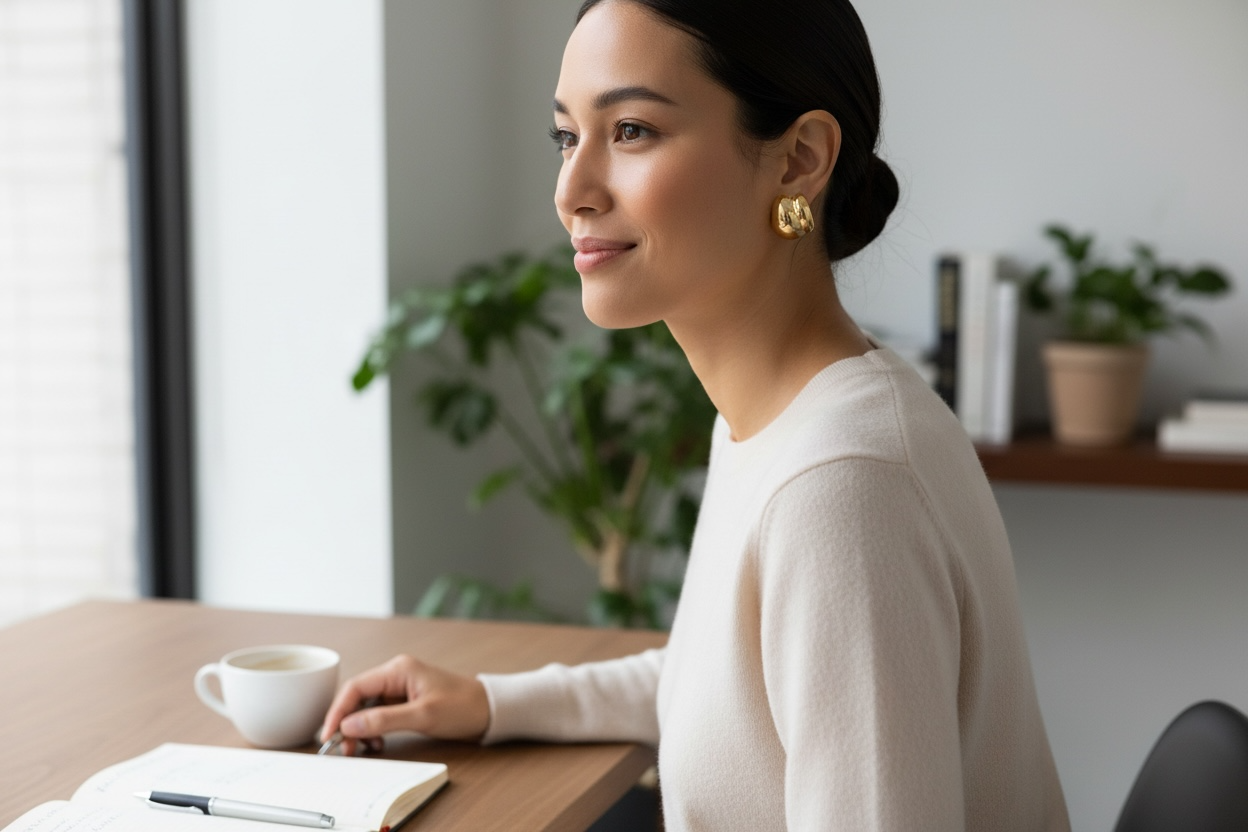 C Hoop Statement Earrings
