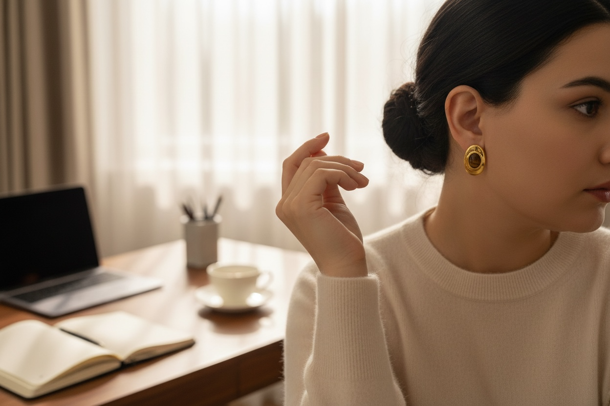 Tiger Eye Statement Earrings