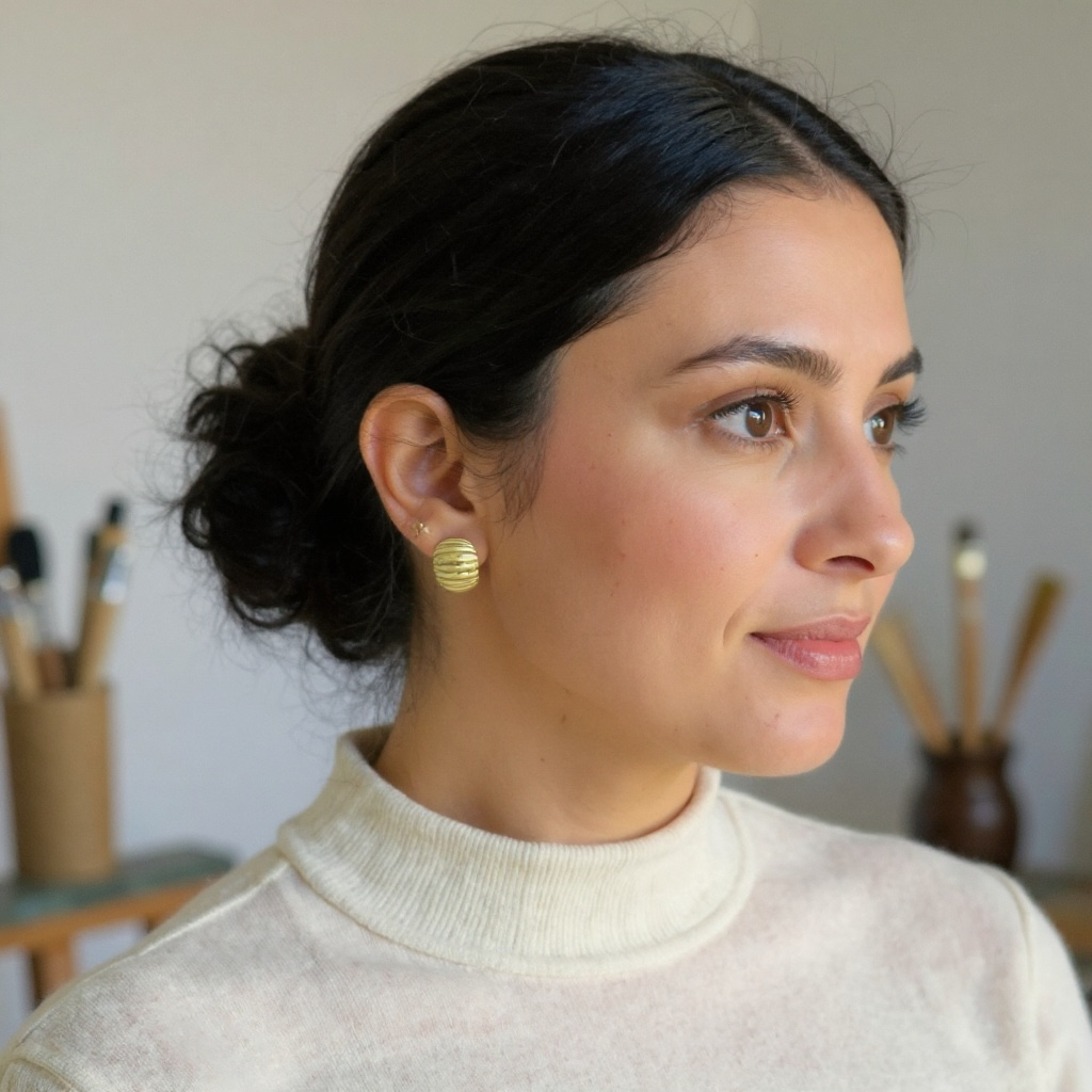 Ribbed Statement Earrings