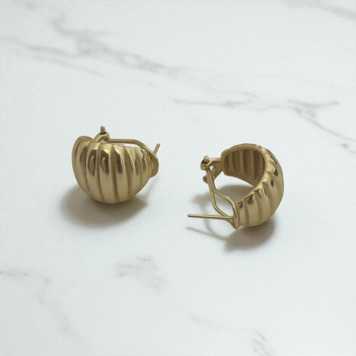Ribbed Statement Earrings