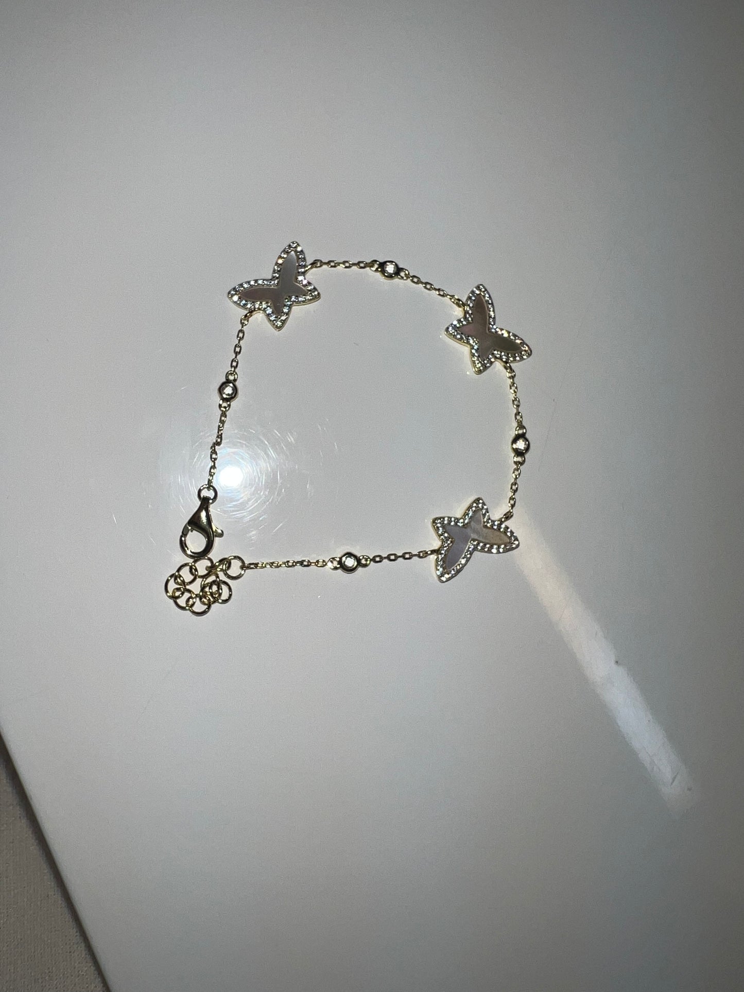 Pearl butterfly bracelet