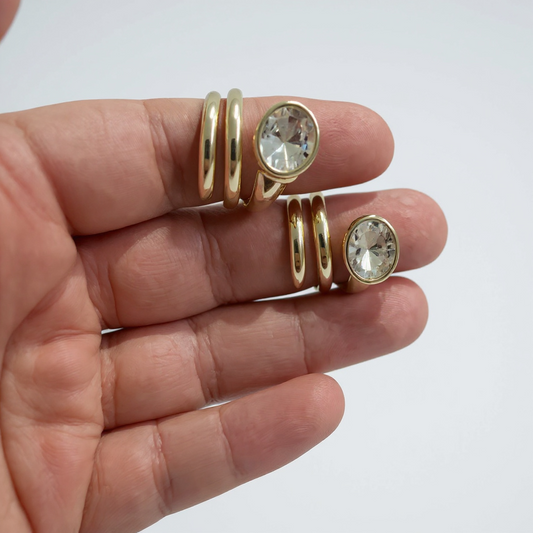 Oval Bezel pinky ring