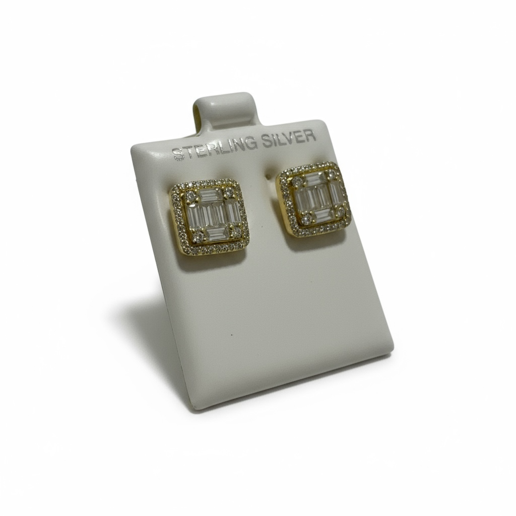 Square statement studs