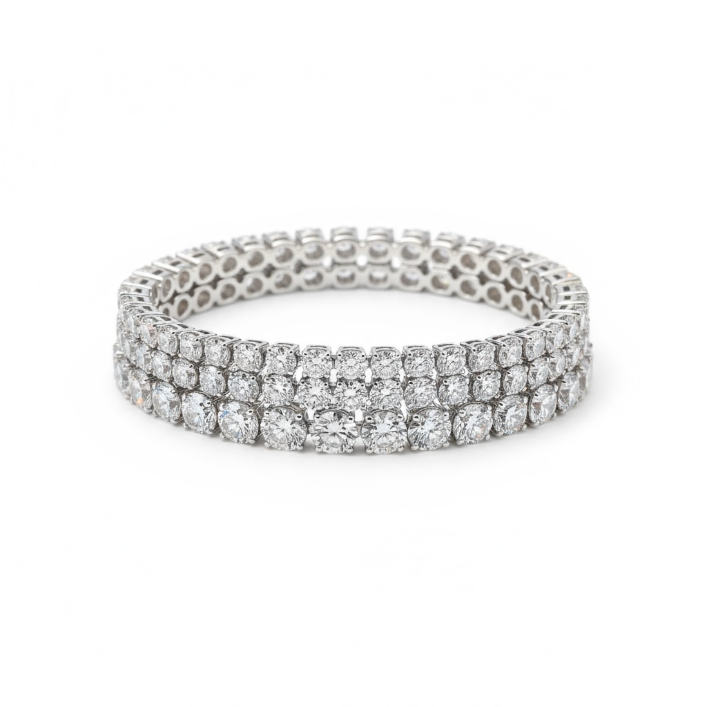 Round tennis bracelet