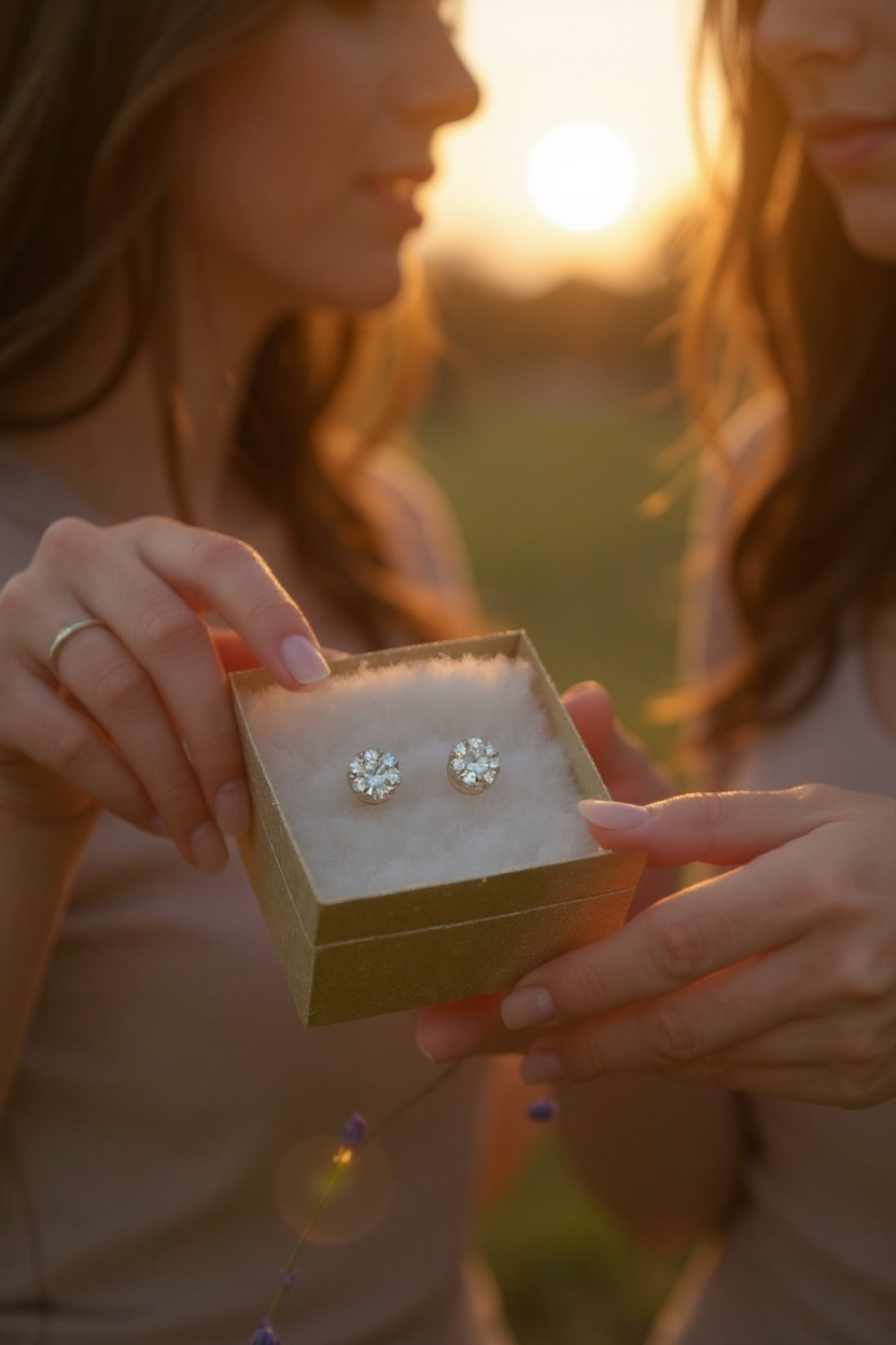 Flower diamond studs