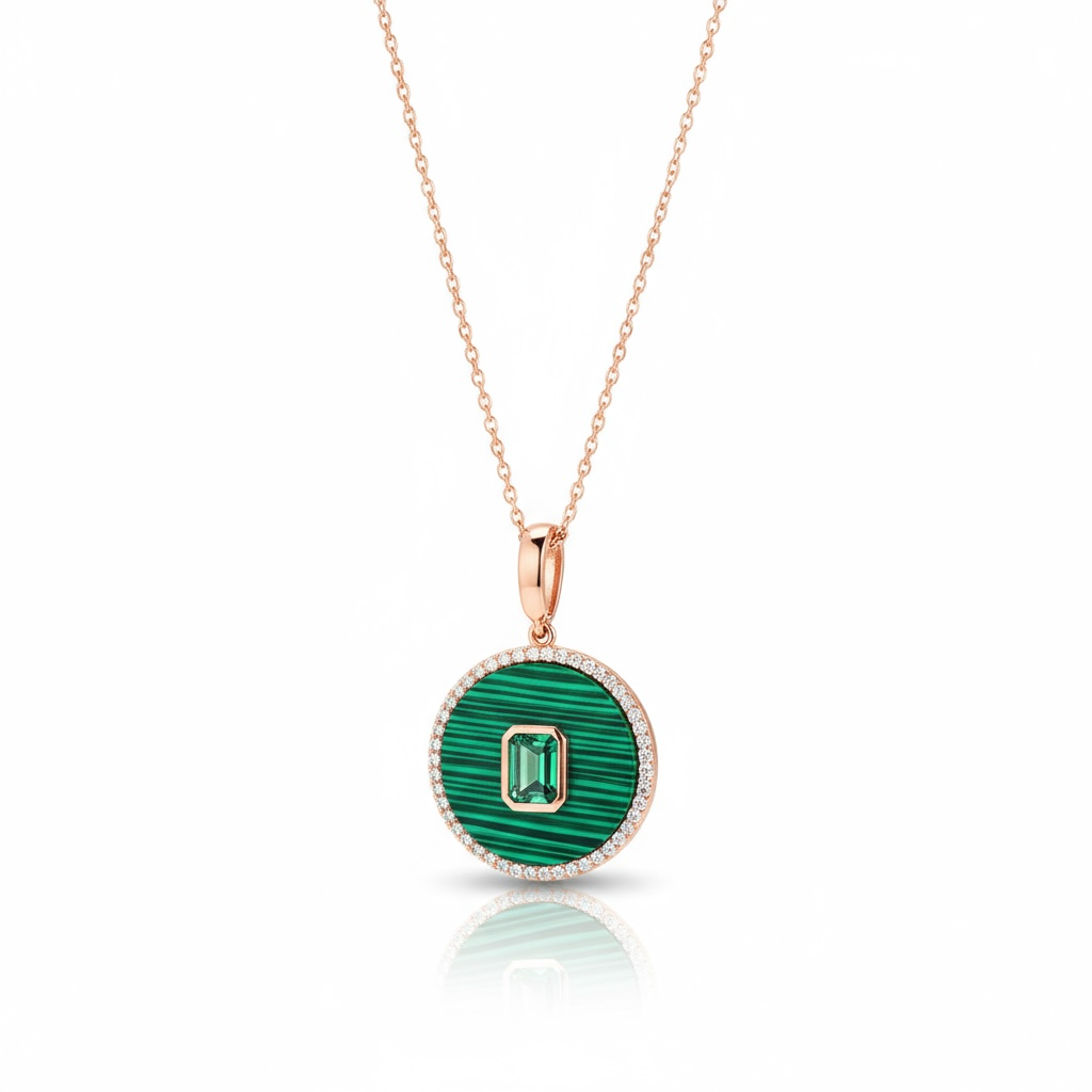 Emerald green necklace