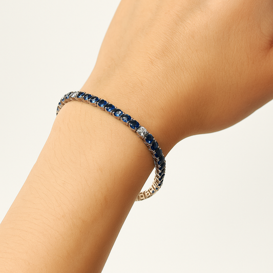 Blue Sapphire Tennis Bracelet