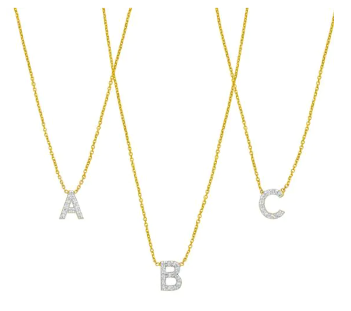 Diamond Initial Necklace