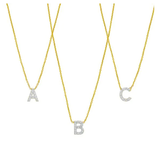 Diamond Initial Necklace