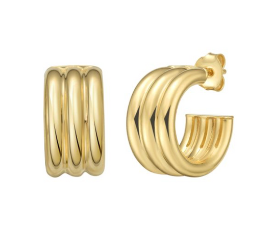 Triple Hoop Statement Earring