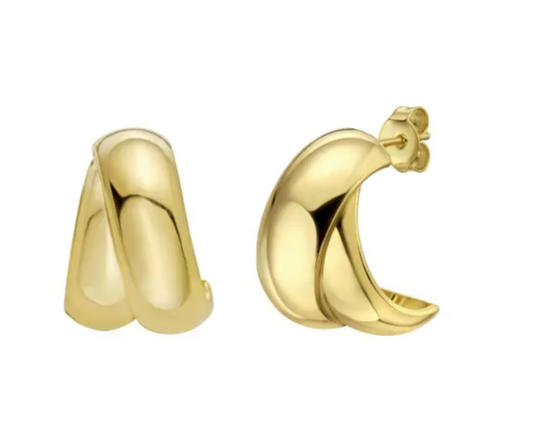 Puffed Crossover C Hoops