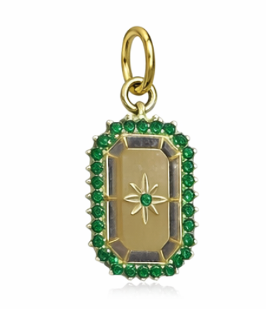 Emerald green Accent Charms
