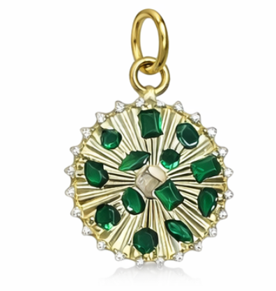 Emerald green Accent Charms