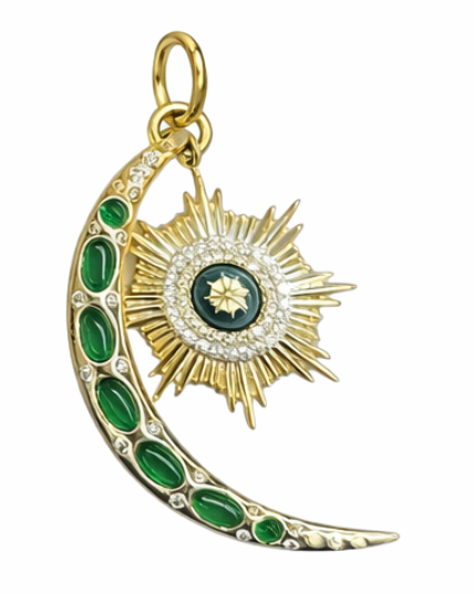 Emerald green Accent Charms