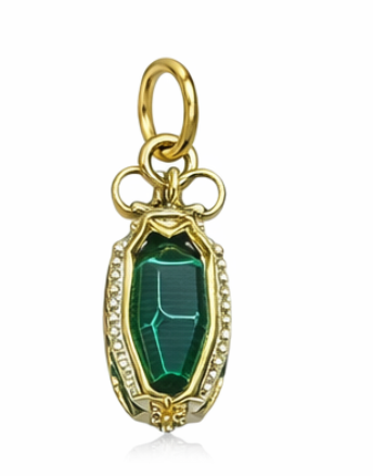 Emerald green Accent Charms